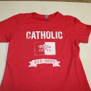 Catholic T-shirt.